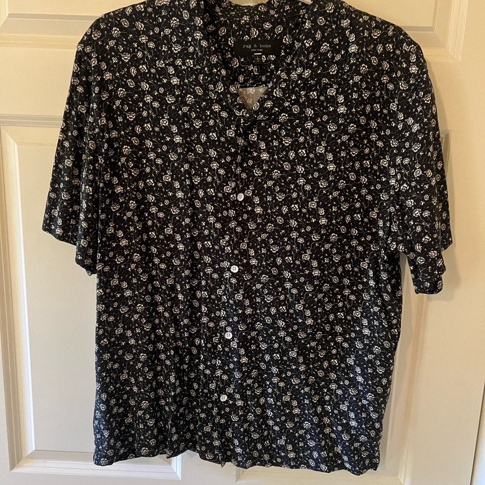 rag & bone Floral Camp Collar Shirt